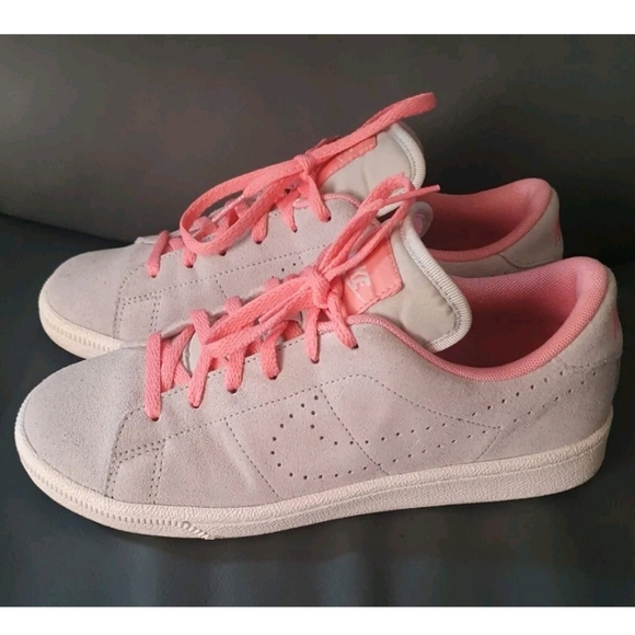 Nike Tennis Classic Premium GS Grey Suede Pink swoosh tick 5 uk 38 eu - Picture 2 of 7